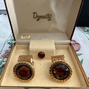 Vintage Cuff Links & Tie Pin